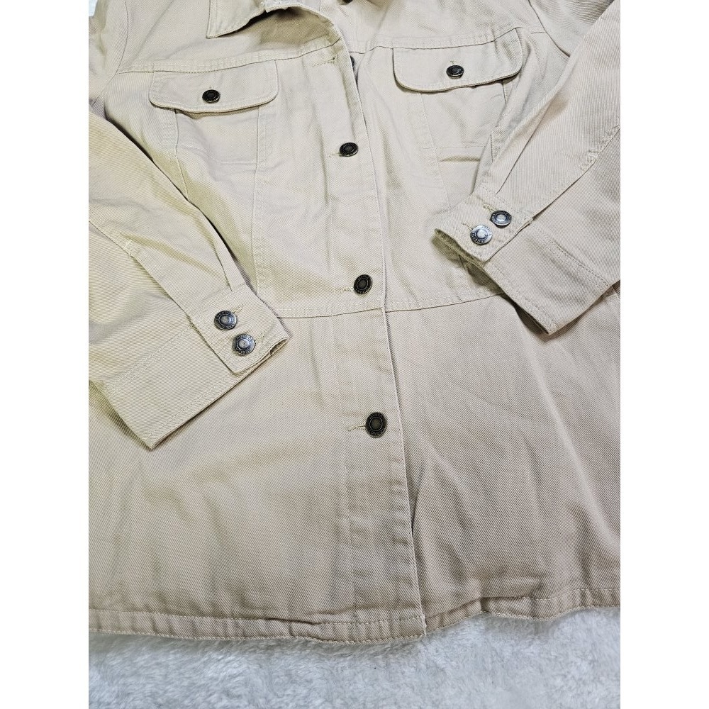 Jessica London Womens Size 26‎ Casual Military Style Khaki Jacket - Picture 4 of 9